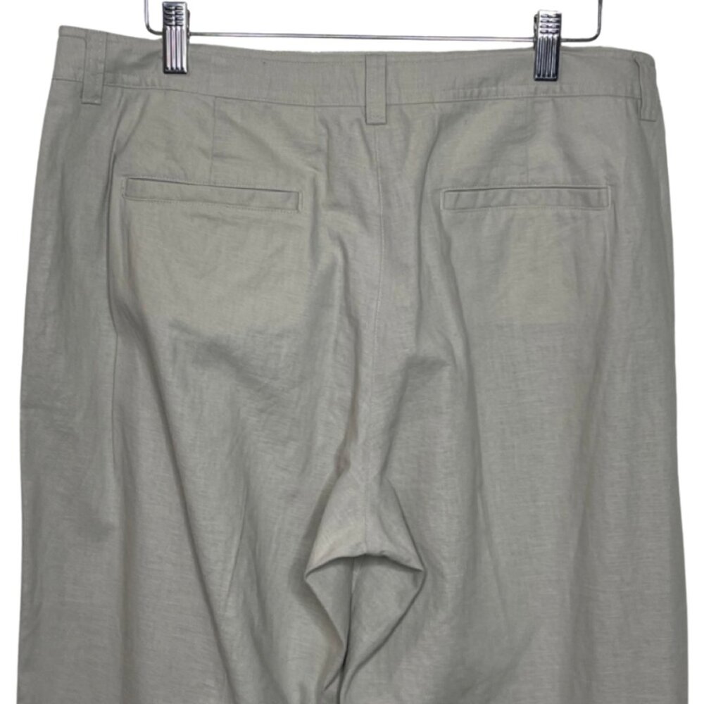 JONES NEW YORK | Linen Blend Lightweight Wide Leg Tan Pants | Size 12 - Picture 6 of 11
